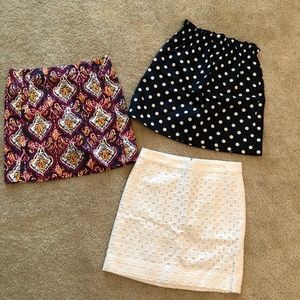 Lot of J Crew skirts.